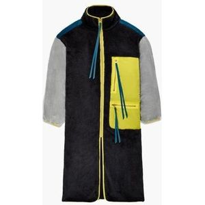Marlene Sherpa Jacket Long Zwart/Multicolor Damesjas