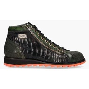 0720 Zwart/Groen Heren Veterboots