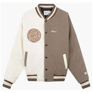 The All Out Varsity Crème/Taupe Jacket