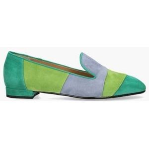 24E022 Groen/Blauw Damesloafers