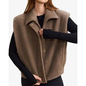 June Vegan Mohair Vest Taupe Dames Gilet