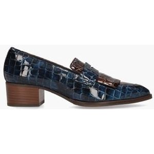 32542 Blauw/Bruin Damesloafers