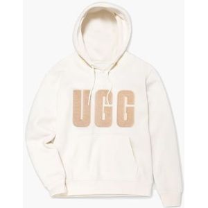 Rey UGGfluff Logo Hoodie Off-White Damessweater
