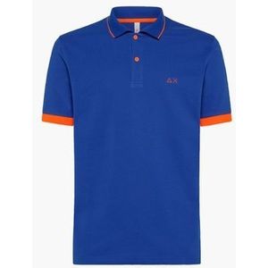 Polo Small Stripes Fluo Kobaltblauw Heren Poloshirt