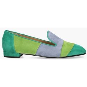 24E022 Groen/Blauw Damesloafers