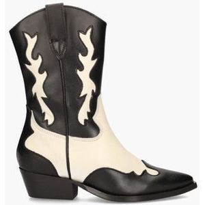 Tory 1-A Zwart/Off-White Damesboots