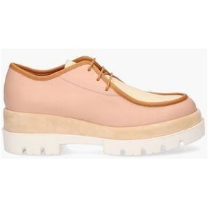 319 Roze/Ecru Dames Veterschoenen