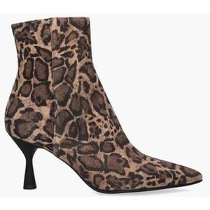 Ide Bruin/Zwart Dames Enkelboots