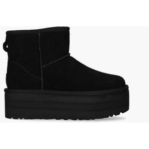 Classic Mini Platform Boot Black Dames Enkelboots