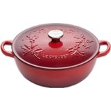 LE CREUSET - Holly Collection - Braadpan Marmite 26cm Holly Kersenr