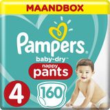 Pampers Baby Dry Pants Maat 4 - 160 Luierbroekjes Maandbox