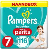 Pampers Baby Dry Nappy Pants Maat 7 - 116 Luierbroekjes Maandbox XL