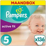 Pampers Active Fit Maat 5 - 136 Luiers Maandbox