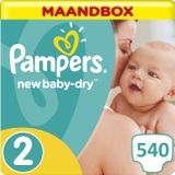 Pampers New Baby-Dry Maat 2 - 540 Luiers Maandbox