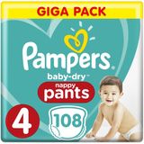 Pampers Baby Dry Pants Maat 4 - 108 Luierbroekjes