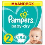 Pampers Baby Dry Maat 2 - 184 Luiers Maandbox