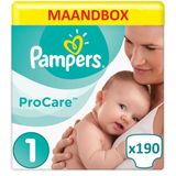 Pampers Procare Premium Protection Maat 1- 190 Luiers Maandbox