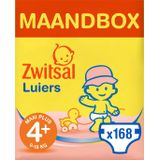 Zwitsal Luiers Maxi Plus Maat 4+ - 168 stuks Maandbox