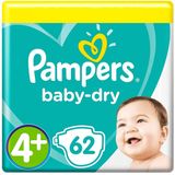 Pampers Baby Dry Maat 4+ - 62 Luiers