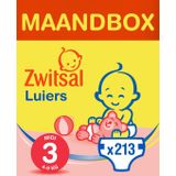 Zwitsal Luiers Midi Maat 3 - 213 Luiers Maandbox