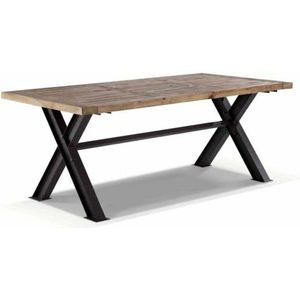 Esstisch DKD Home Decor Metall Eisen Recyceltes Holz 200 x 100 x 78 cm