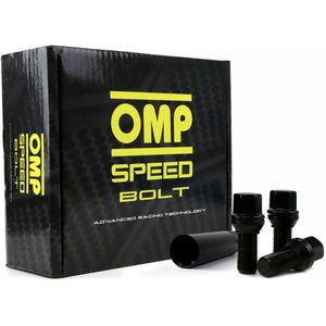 Set Muttern OMP 33 mm Schwarz M12 x 1,50