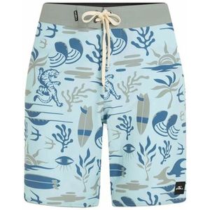 Herren Badehose O'Neill Hyperfreak Mysto Scallop 19'' Blau