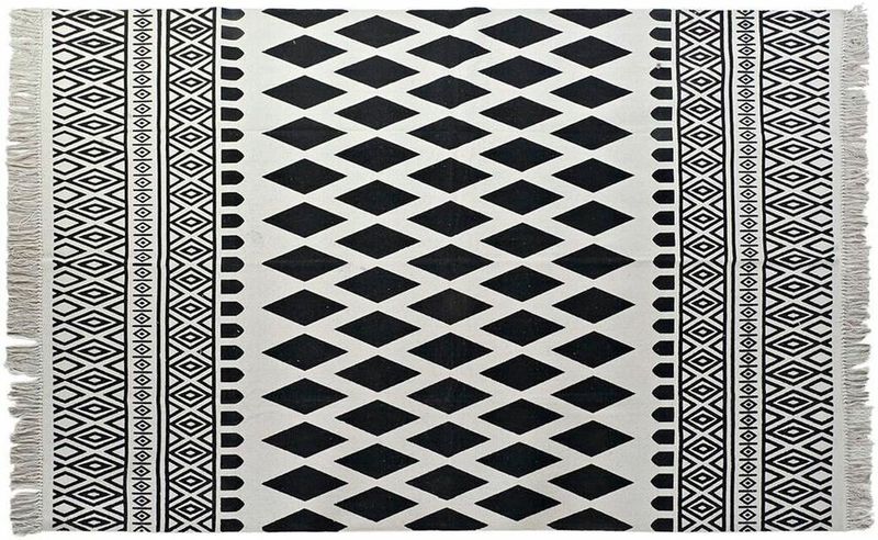 Teppich DKD Home Decor Schwarz Weiß (120 x 180 x 0,7 cm)