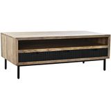Tischdekoration DKD Home Decor Schwarz Hellbraun Metall Mango-Holz 120 x 60 x 45 cm