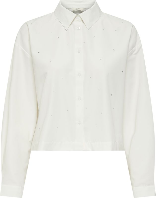 Jacqueline de Yong - Blouse - Wit - 85% Polyester en 15% Katoen - Lange Mouw