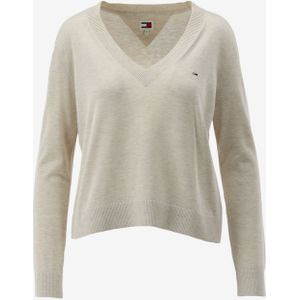 Ancient White Melange - Sweater - Met Geborduurd Logo