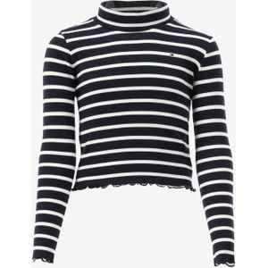 Jersey - Gestreept - Lange Mouw - Slanke Pasvorm - Gevoerde Zoom