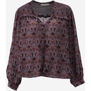 LA PETITE ÉTOILE - BLOEMA - Blouse - Violet - V-hals - Lange Mouwen