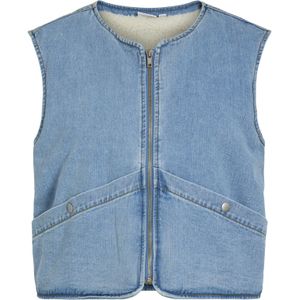 VILA - Mouwloos Jeansvest - Lichtblauw - Katoen - Gevoerd
