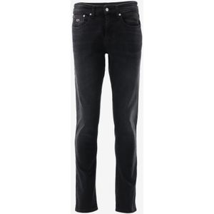 Tommy Jeans - Slim Fit Jeans - Blauw - Katoen - Fading Op Dijen En Knieën