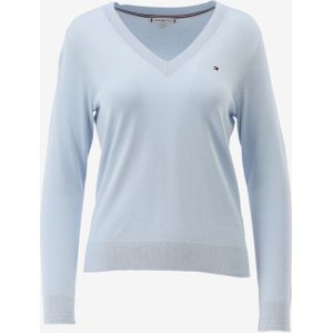 Tommy Hilfiger - Dames Trui - Jersey - Blauw - 100% Katoen