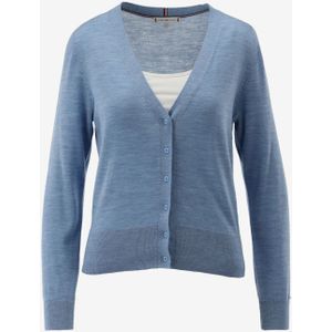 Tommy Hilfiger - WW0WW42140 - Vest - Licht Blauw - 100% Wol