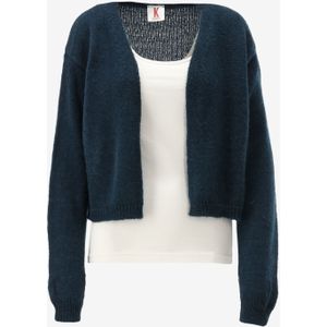 Kontatto - Vest - Donkerblauw - 40% Acryl - Lange Mouw