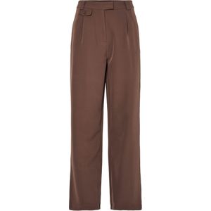 Pieces - Nimora - Broek - Bruin - Straight Fit - High Waist