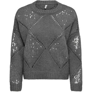 Only - Kansas Life - Trui - Donker Grijs - Lange Mouw