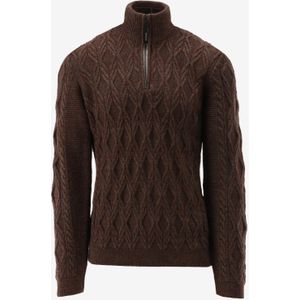 Vanguard - VKW2410340 - Trui - Bruin - Gemeleerd - Lange Mouw