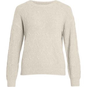 Vila - Lassia - Gebreide Trui - Ronde Hals - Lange Mouwen - Normale Pasvorm