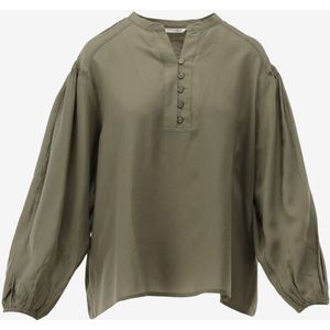 Yaya - Blouse - Khaki - 100% Lyocell - Lange Mouw