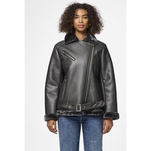 Pcnora - Imitatieleren Jack - Oversized - Met Imitatiebont