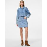 Pcsky - Hw Mini - Spijkerrok - High-waist - Katoen