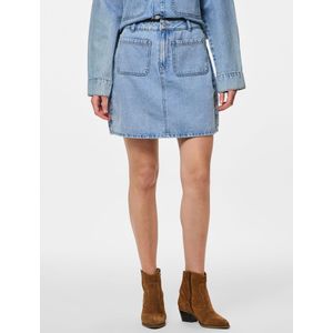 Pcsky - Hw Mini - Spijkerrok - High-waist - Katoen