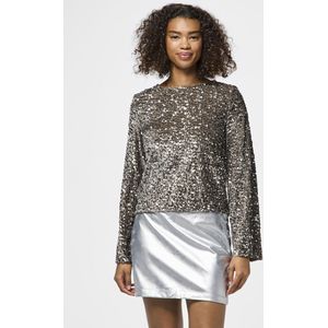Pckam Pailletten Strik Top Met Lange Mouwen