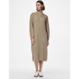 Tricot Jurk - Geribd - Ronde Hals - Lange Mouwen - Nauwsluitende Manchetten