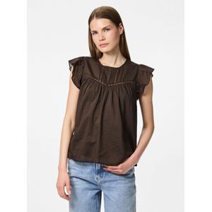 Top - Lichtgewicht - O-hals - Mouwloos - Ruches