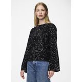 PIECES - PCKAM - Blouse - Zwart - Lange Mouw - Gerecycled Materiaal